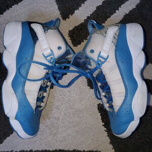 Boys Jordan 6 rings White/Dutch blue- size 3(big kids)